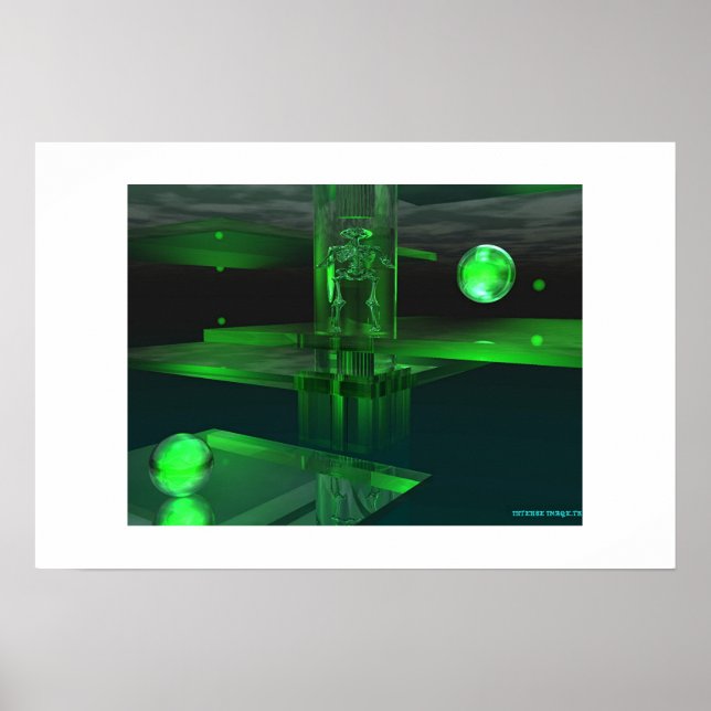 Poster Esqueleto da alienígena (Frente)