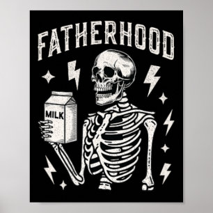 Poster Esqueleto Da Paternidade Apenas Um Pai Com O Leite