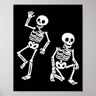 Poster Esqueleto Dançante com Mensagem Oculta Sutil Anti 