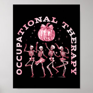Poster Esqueleto Dançante Da Vintagem De Terapia Ocupacio