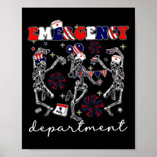 Poster Esqueleto Dançante do Departamento de Emergência d