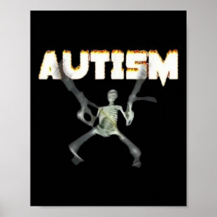 Poster Esqueleto de Consciência Autismo - Gráfico de Supo