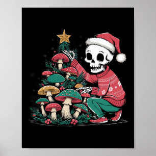 Poster Esqueleto de Cottagecore Natal Aestésico San Engra