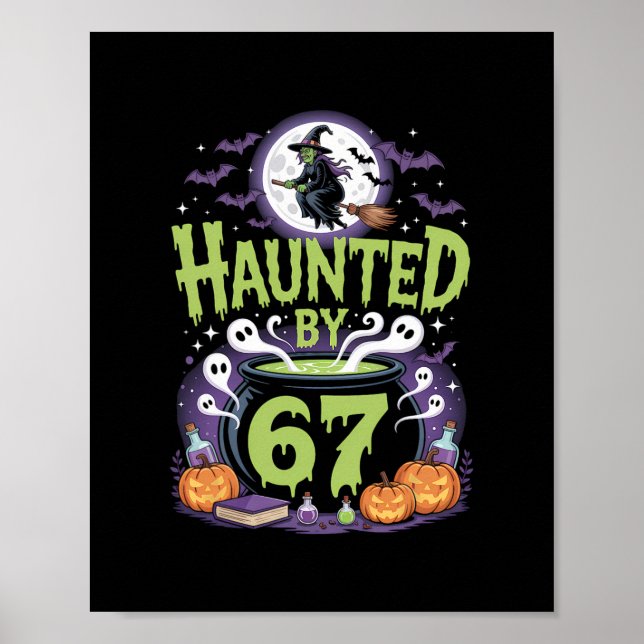 Poster Esqueleto de Halloween Assombrado Número Seis Sete (Frente)