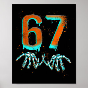 Poster Esqueleto de Halloween Meme Divertido 67 