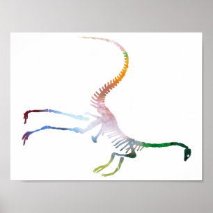 Póster esqueleto de Struthiomimus