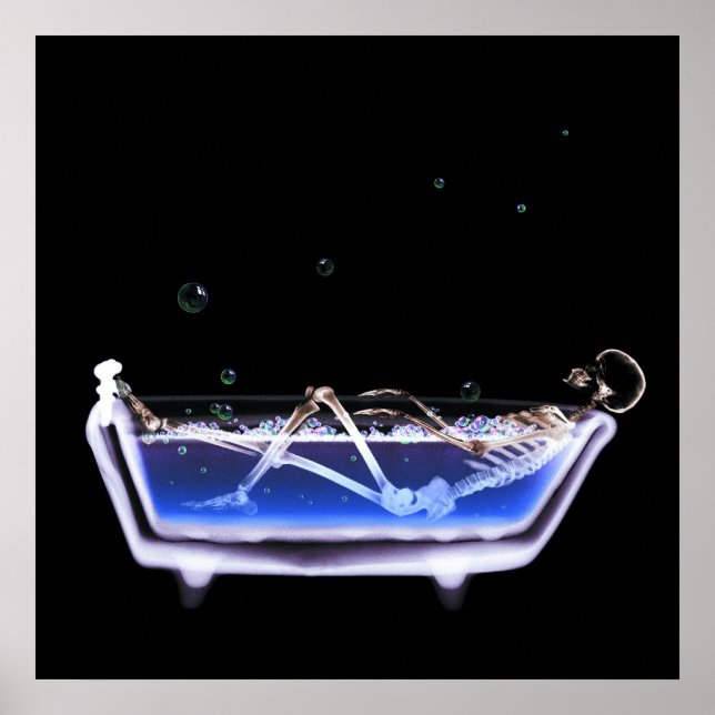 PÓSTER ESQUELETO DE VISÃO DE TUBO X-RAY - ORIGINAL (Frente)