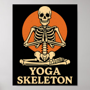 Poster Esqueleto de Yoga Meditando