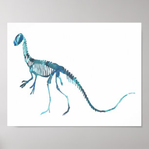 Poster esqueleto do deinonychus