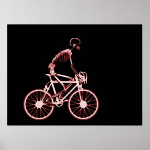 POSTER - ESQUELETO DO RAIO X QUE BIKING O VERMELHO