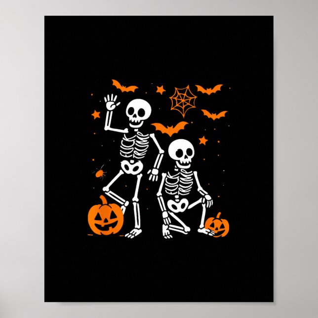 Poster Esqueleto engraçado anti-Trump de Halloween (Frente)