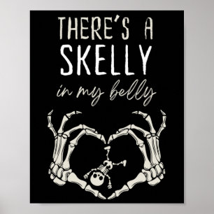 Poster Esqueleto Engraçado Há Skelly na minha gravidez