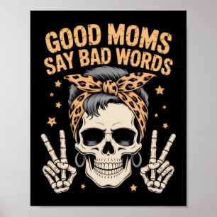 Poster Esqueleto Engraçado Mãe Coque Desarrumado