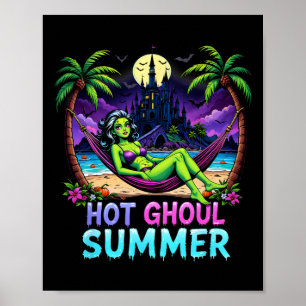 Poster Esqueleto Engraçado Sorvete Quente Ghoul Verão Sum