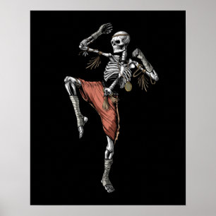 Poster Esqueleto Muay Thai