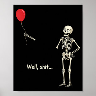 Poster Esqueleto Perdeu Balão Coisas Esqueleto Engraçado