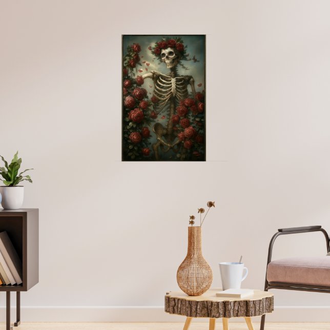 Poster Esqueleto & Rosas (Sala de Estar 3)