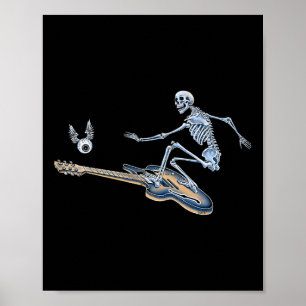Poster Esqueleto Surfista - Por Emek Artman