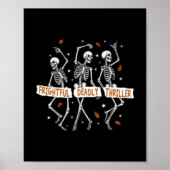 Poster Esqueleto Sutil do Trump no Halloween Assustador M (Frente)