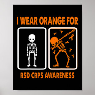 Poster Esqueleto Visto Laranja Para Sensibilização RSD CR