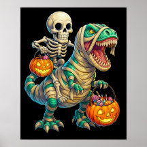 Esqueleto Whimsso Andando Múmia T-Rex Halloween