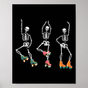 Poster Esqueletos dançantes Cilindro do cilindro do Skate