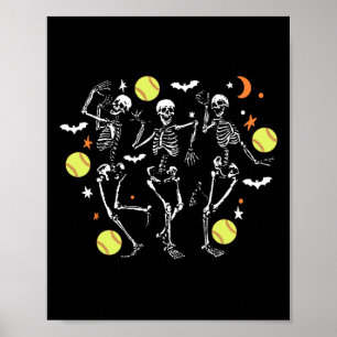 Poster Esqueletos Dançantes de Halloween Assustadores Jog