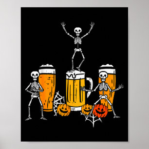 Poster Esqueletos de Equipe de Halloween Dançando Fantasi