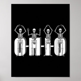 Poster Esqueletos do Estado de O-h-i-o Feminino Roupas Di