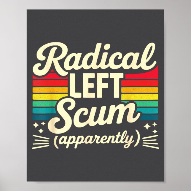 Poster Esquerda Radical Retro S Aparentemente Litical Sar (Frente)