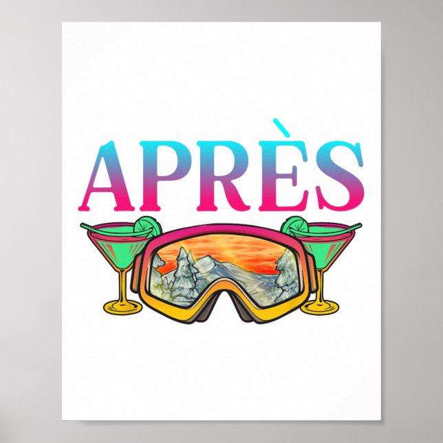 Poster Esqui 90s 80s Outfit Après Retro Skiing (Frente)