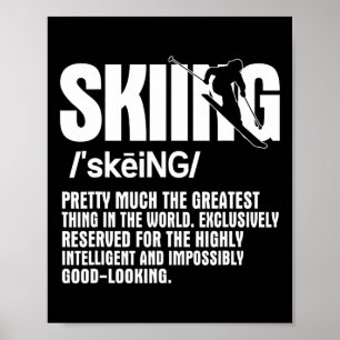 Poster Esqui alpino Descida esquiando esquiador esportes 