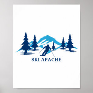 Poster Esqui apache novo resort de esqui do México esquia