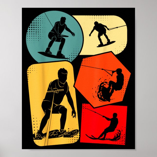 Poster Esqui aquático esqui na água  (Frente)