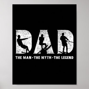 Poster Esqui Aquático Pai O Homem O Mito A Lenda Pai