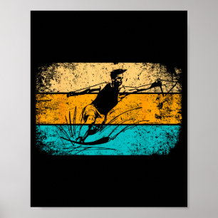 Poster Esqui aquático retrô vintage