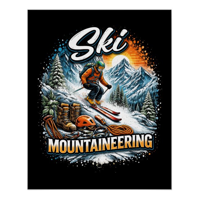 Póster Esqui de Montanha (Frente)