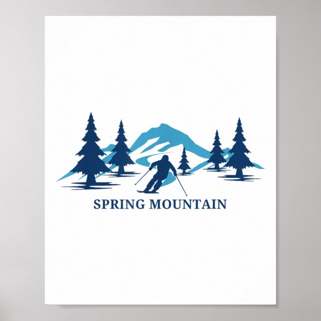 Poster Esqui de Ski Resort da Pensilvânia de primavera Mo (Frente)