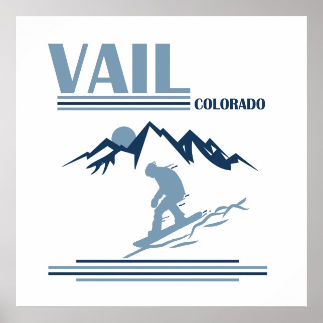 Poster Esqui em Vail Colorado (Frente)
