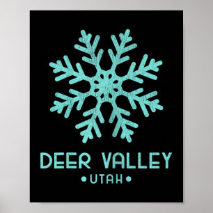 Poster Esqui Feminino Deer Valley Utah