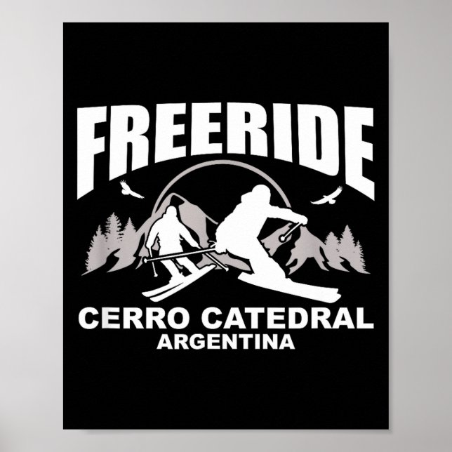 Poster Esqui freeride cerro catedral argentina  (Frente)