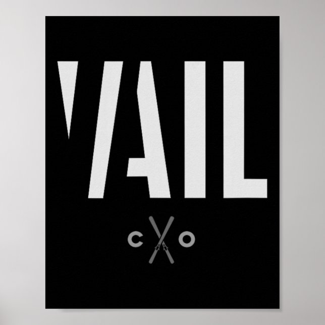 Poster Esqui Gráfico Vail Colorado (Frente)