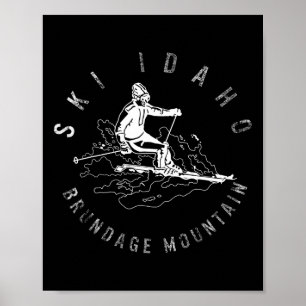 Poster Esqui Idaho Brundage Mountain Esqui Snowboard Mont