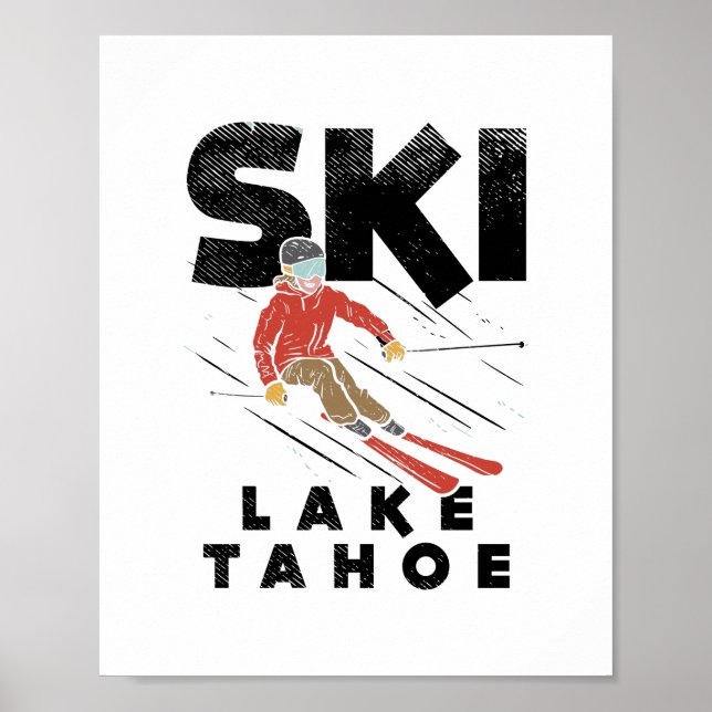 Poster Esqui - Lago Tahoe de Esqui (Frente)