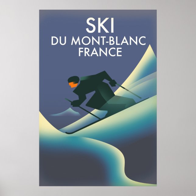 Poster Esqui Mont Blanc França (Frente)