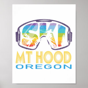 Poster Esqui Mt Hood Oregon Vacinação de Esqui