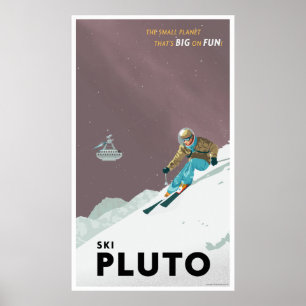 Póster Esqui Pluto - grande formato