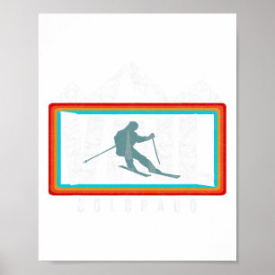 Poster Esqui Vail Co Vintage Esqui Colorado Legal Esquiad
