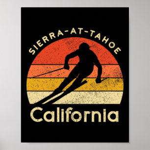 Poster Esqui Vintage Sierra-at-tahoe Montanha Califórnia