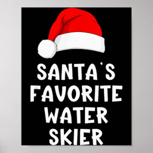 Poster Esquiador Aquático Favorito do Papai Noel do Natal